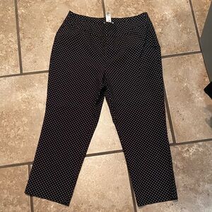 Chico's Black and White Polka Dot Cropped Pants